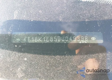 2013 Toyota Avalon Xle из США, поврежденный, VIN 4T1BK1EB5DU049398